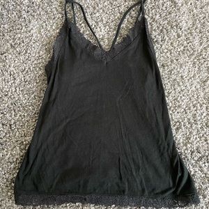 black tank with lace trim